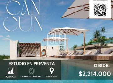 Departamento · 57m² · 1 Recámara · 1 Estacionamiento · Estudio en Preventa I Cancun I 1recamara I Alberca Infinity I Credito Directo I Zona Sur