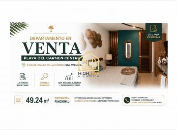 Departamento · 45m² · 1 Recámara · 1 Estacionamiento · Departamento en Venta Playa del Carmen Centro Cerca de 5ta Av Entrega Inmediata