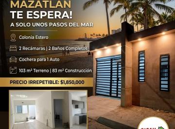Casa de 2 habitaciones, Mazatlán · Casa Nueva en Col. Estero - Comodidad y Playa a Pocos Minutos