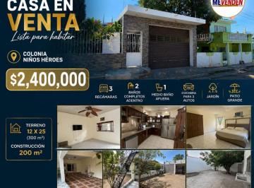 Casa de 3 habitaciones, Mazatlán · Casa en Col. Niños Heroes - Comodidad, Ubicación y Amplitud en un Solo Lugar