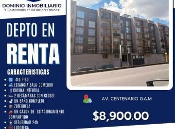 Departamento de 2 habitaciones, Gustavo A. Madero · Dominio Inmobiliario Propone en Renta Departamento en Av Centenario G. A. m.