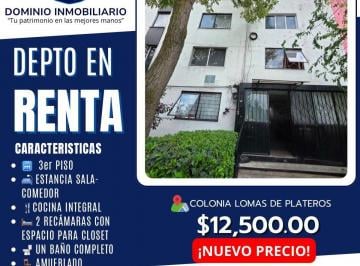 Departamento de 2 habitaciones, Alvaro Obregón · Dominio Inmobiliario Propone en Renta Departamento Amueblado en Colonia Lomas de Plateros