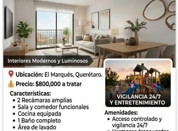 Departamento de 2 habitaciones, El Marqués · Excelente Departamento