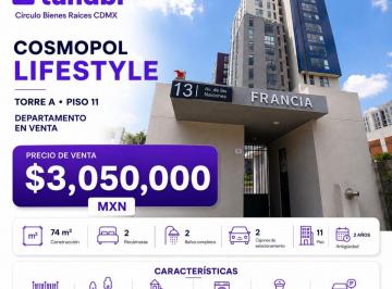 Departamento de 2 habitaciones, Coacalco de Berriozábal · Cosmopol Lifestyle Coacalco, Edomex Vendo Departamento
