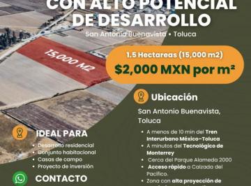 Terreno / Lote en Venta  Buenavista · Terreno en Venta en San Antonio Buenavista