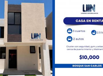 Casa de 3 habitaciones, León · Casa en Renta en Bosque San Carlos