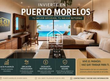 Departamento · 48m² · 1 Recámara · 1 Estacionamiento · Invierte en Departamento en Puerto Morelos y Aprovecha Una de Las Mejores Oportunidades