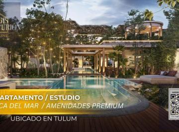 Departamento · 46m² · 1 Recámara · 1 Estacionamiento · Estudio en Venta en Tulum a 5 Minutos de La Zona Hotelera | con Alberca y Elevador