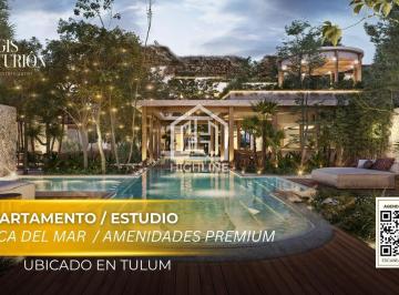 Departamento · 46m² · 1 Recámara · 1 Estacionamiento · Estudio en Venta en Tulum a 5 Minutos de La Zona Hotelera | con Alberca y Elevador