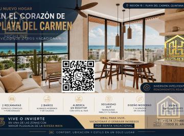 Departamento · 36m² · 1 Recámara · 1 Estacionamiento · Departamento en Venta de 1 Recamara en Playa del Carmen con Vista Panorámica y Rooftop