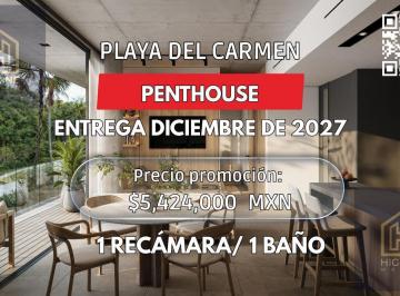 Departamento · 70m² · 1 Recámara · 1 Estacionamiento · Penthouse 1 Recámara | Playa del Carmen | Zona de Alto Crecimiento | con Cancha de Padel