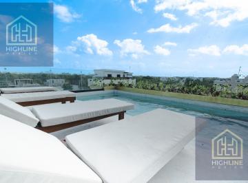 Departamento · 74m² · 2 Recámaras · 1 Estacionamiento · Departamento en Tulum de 2 Habitaciones con Piscina Infinita y Gimnasio Ideal Rentar