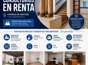 Local comercial , Tlalnepantla de Baz · Consultoriso Nuevos en Viveros, Servicios Ya Incluidos.