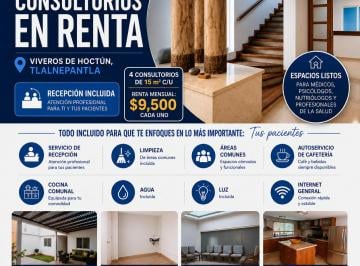 Local comercial , Tlalnepantla de Baz · Consultoriso Nuevos en Viveros, Los Bastones, Servicios Ya Incluidos.
