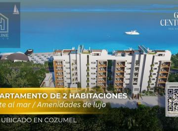 Departamento · 131m² · 2 Recámaras · 1 Estacionamiento · Departamento en Venta de 2 Habitaciones Frente Al Mar en Cozumel | Jacuzzi Privado y Alberca