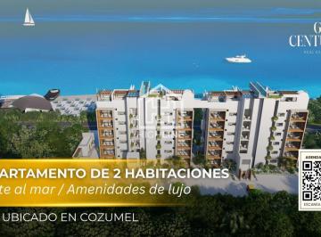 Departamento · 131m² · 2 Recámaras · 1 Estacionamiento · Departamento en Venta de 2 Habitaciones Frente Al Mar en Cozumel | Jacuzzi Privado y Alberca