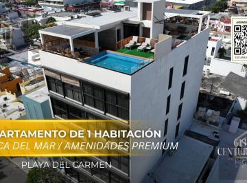 Departamento · 49m² · 1 Recámara · 1 Estacionamiento · Departamento Amueblado de 1 Habitación en Playa del Carmen a m de La Playa | Alberca y Cowork