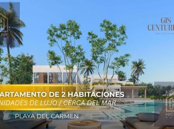 Departamento · 101m² · 2 Recámaras · 1 Estacionamiento · Departamento de 2 Habitaciones en Playa del Carmen con Amenidades de Lujo | Gym y Alberca