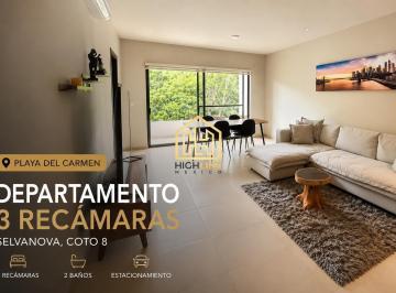 Departamento · 110m² · 3 Recámaras · 1 Estacionamiento · Departamento en Selvanova Residencial