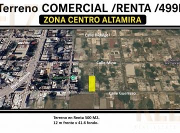 Terreno / Lote · 492m² · Terreno en Renta, Zona Centro de Altamira