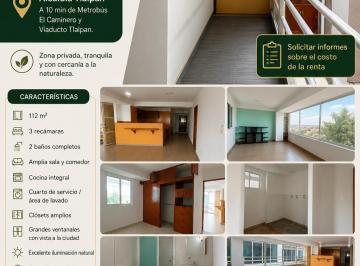 Departamento de 3 habitaciones, Tlalpan · Tu Hogar Te Espera, Departamento en Renta