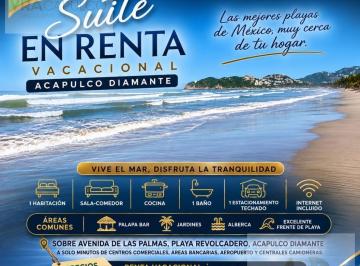 Departamento · 1 Recámara · 1 Estacionamiento · Suite en Renta Vacacional con Playa