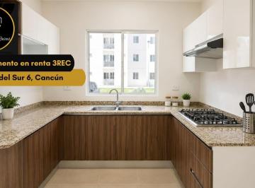 Departamento · 90m² · 3 Recámaras · 2 Estacionamientos · Departamento de 3rec en Renta en Jardines del Sur 6, Cancún