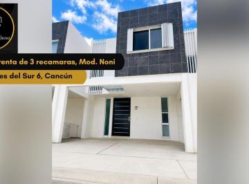 Casa · 161m² · 3 Recámaras · 2 Estacionamientos · Casa en Renta en Cancún 3 Recámaras con Patio Techado y Alberca