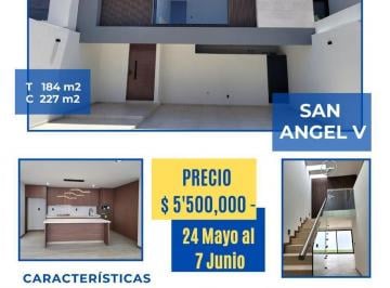 Casa · 3 Recámaras · 2 Estacionamientos · Venta de Casa en Privada San Angel V con Dos Plantas