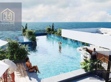 Departamento · 77m² · 1 Recámara · 1 Estacionamiento · Departamento en Venta en Cancun con Alberca Vista Al Mar Ubicado en Segunda Linea del Mar