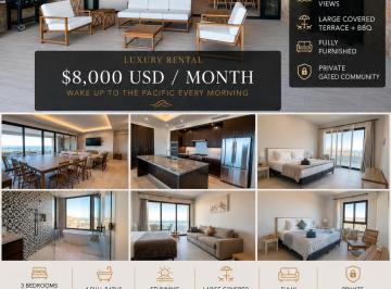 Departamento de 4 habitaciones, Los Cabos · Alvar At Quivira – Los Cabos$8,000 Usd/month