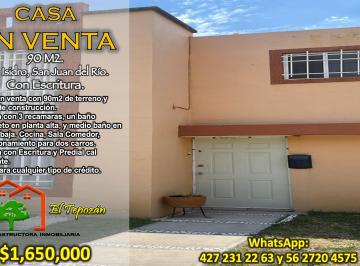 Casa de 3 habitaciones, San Juan del Río · Casa en Venta en San Isidro, San Juan del Río, Querétaro