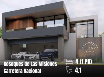 Casa de 4 habitaciones, Santiago · Casa con 4 Recámaras (1 en Pb) en Venta en Bosques de Las Misiones