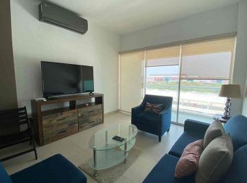 dbd2abfe4bb8528f05463e7bd36703856bba659a38e161336a624299f013f695 · Departamento Amueblado, de 2 Recámaras + Estudio, en Vía Montejo.