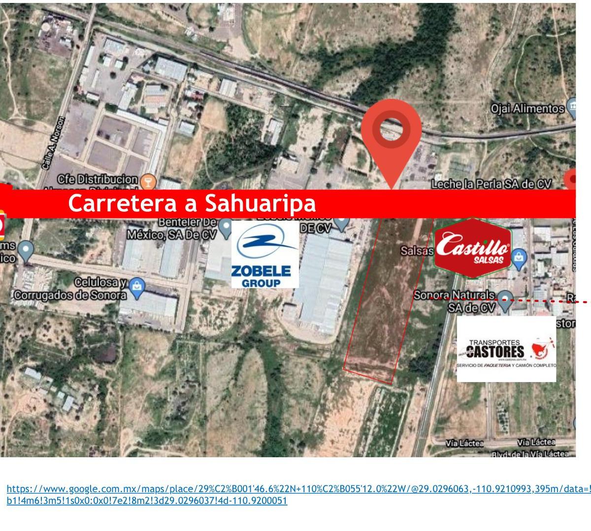 Terreno en Venta de 15,653.62 m&sup2; Sobre Carretera a Sahuaripa en Hermosillo, Sonora.