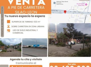 Terreno / Lote · 533m² · ¡Oportunidad de Inversión en Silao! Terreno Sobre Carretera Principal