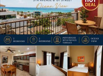 Departamento · 90m² · 2 Recámaras · 1 Estacionamiento · Departamento Amueblado en Centro de Playa del Carmen a Pasos del Mar