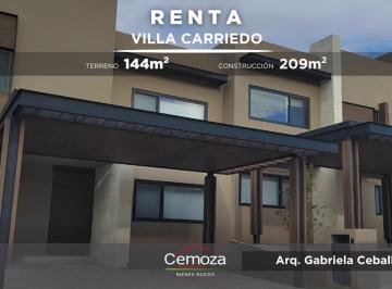 Casa · 209m² · 3 Recámaras · 2 Estacionamientos · Rento Casa en Villa Carriedo El Campanario Norte Queretaro