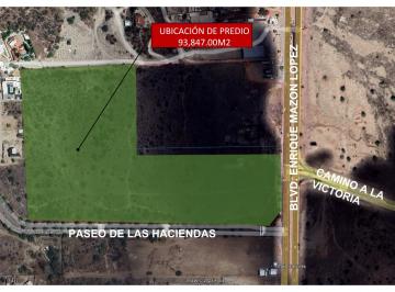 Terreno / Lote Venta MN 1 · Terreno en Venta de 93,847.90 m² Sobre El Blvd. Enrique Mazon en Hermosillo, Sonora