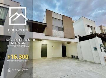 Casa de 3 habitaciones, García · Casa en Renta en Altrysa Residencial Sector Toscana