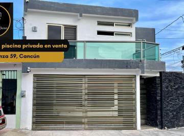 Casa · 262m² · 3 Recámaras · Casa en Venta en Sm 59, Cancún – Amplia, Remodelada y con Alberca Privada
