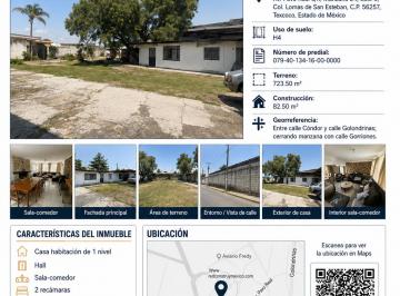 Casa de 2 habitaciones, Texcoco · Terreno H4 de 723 m² en Texcoco | Ideal Para Desarrollo Habitacional o Inversión