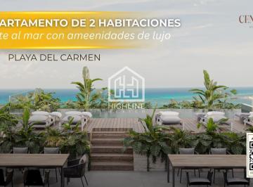 Departamento · 55m² · 2 Recámaras · 1 Estacionamiento · Departamento Lujoso de 2 Habitaciones con Vista Al Mar en La 5ta Av en Playa del Carmen