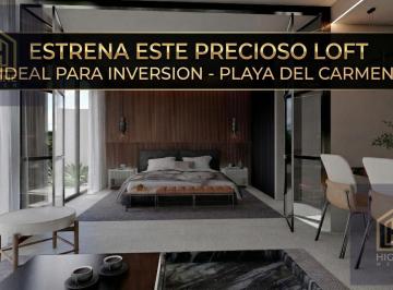 Departamento · 55m² · 1 Recámara · 1 Estacionamiento · Loft en Venta, Playa del Carmen, Financiamiento Interno, 10 Min del Mar
