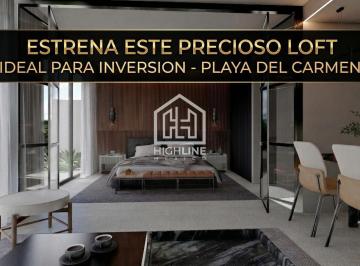 Departamento · 55m² · 1 Recámara · 1 Estacionamiento · Loft en Venta, Playa del Carmen, Financiamiento Interno, 10 Min del Mar