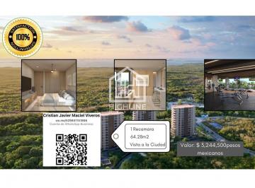 Departamento · 47m² · 1 Recámara · 1 Estacionamiento · Oportunidad de Inversión | Departamento con Vista a Laguna Nichupté en Cancún