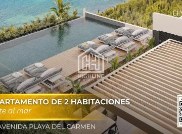 Departamento · 63m² · 2 Recámaras · 1 Estacionamiento · Departamento Lujoso de 2 Habitaciones con Vista Al Mar en La 5ta Av en Playa del Carmen