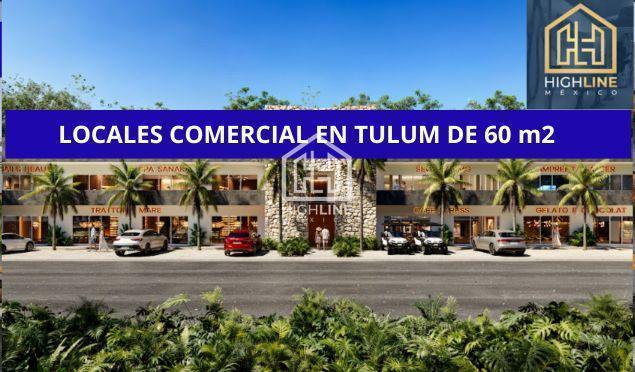 Commercial Space of 60 m&sup2; in Tulum in Excellent Location, Ground Floor or First Level