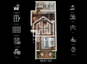 Departamento · 39m² · 1 Recámara · 1 Estacionamiento · Departamento en Venta Ubicado en Playa del Carmen a 3 Minutos del Mar