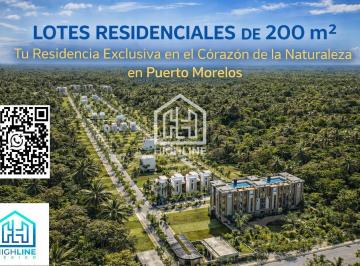 Terreno / Lote · 200m² · Lotes Residenciales de 200 m² en Puerto Morelos